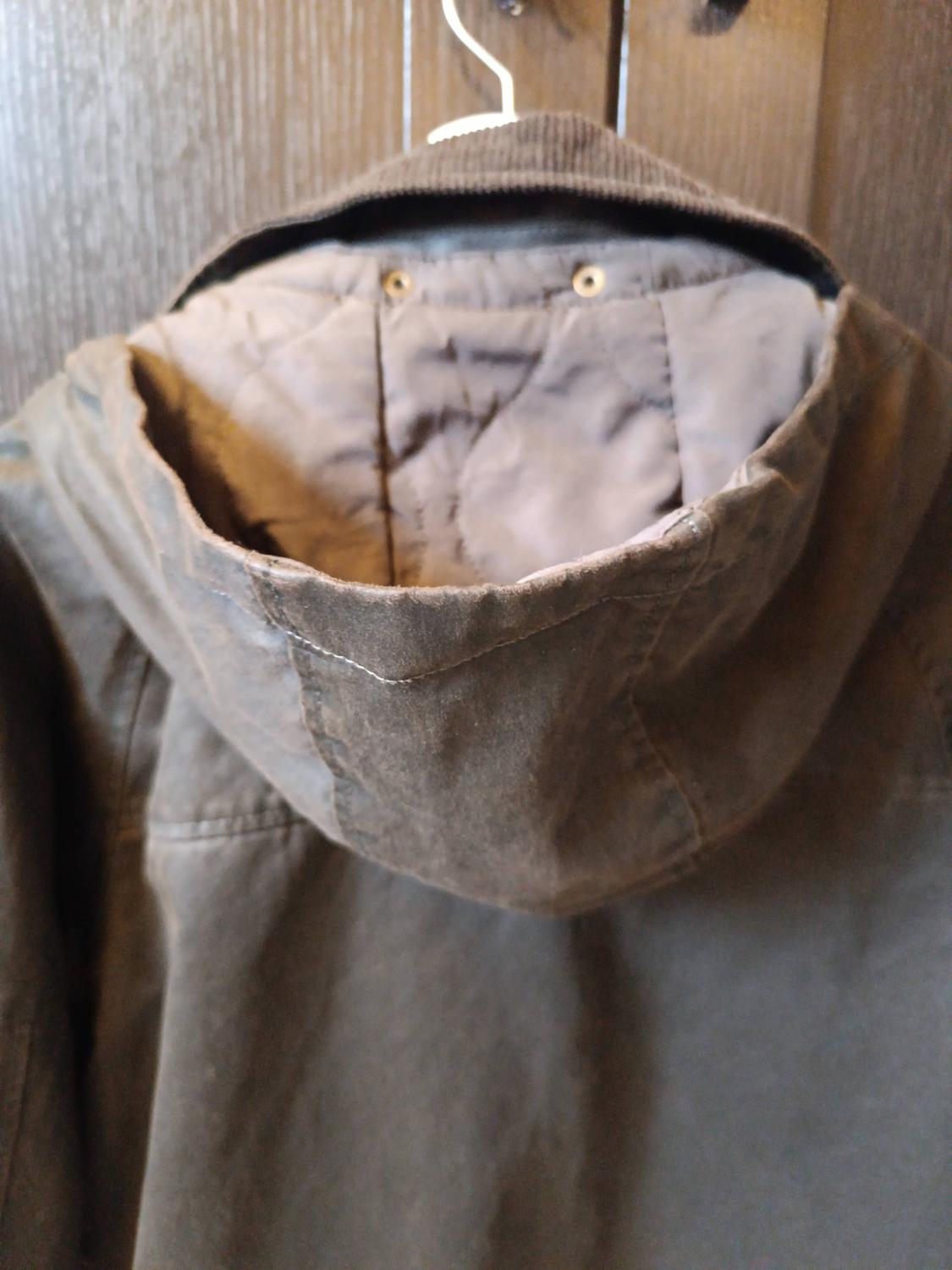 DETACHABLE HOODED WAXED JACKET - Image 7