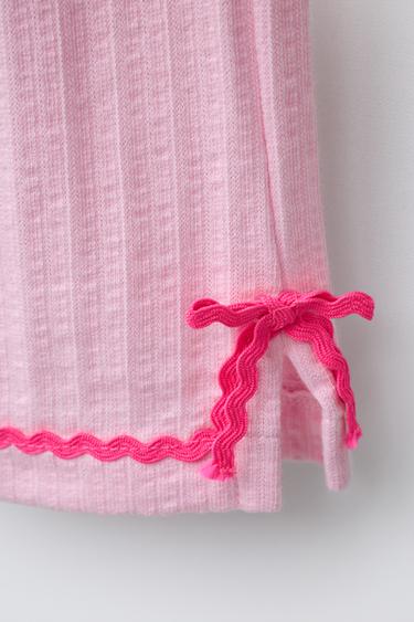 CONTRAST WAVE TEXTURED CULOTTES - Pink / Mauve by Zara - Image 3