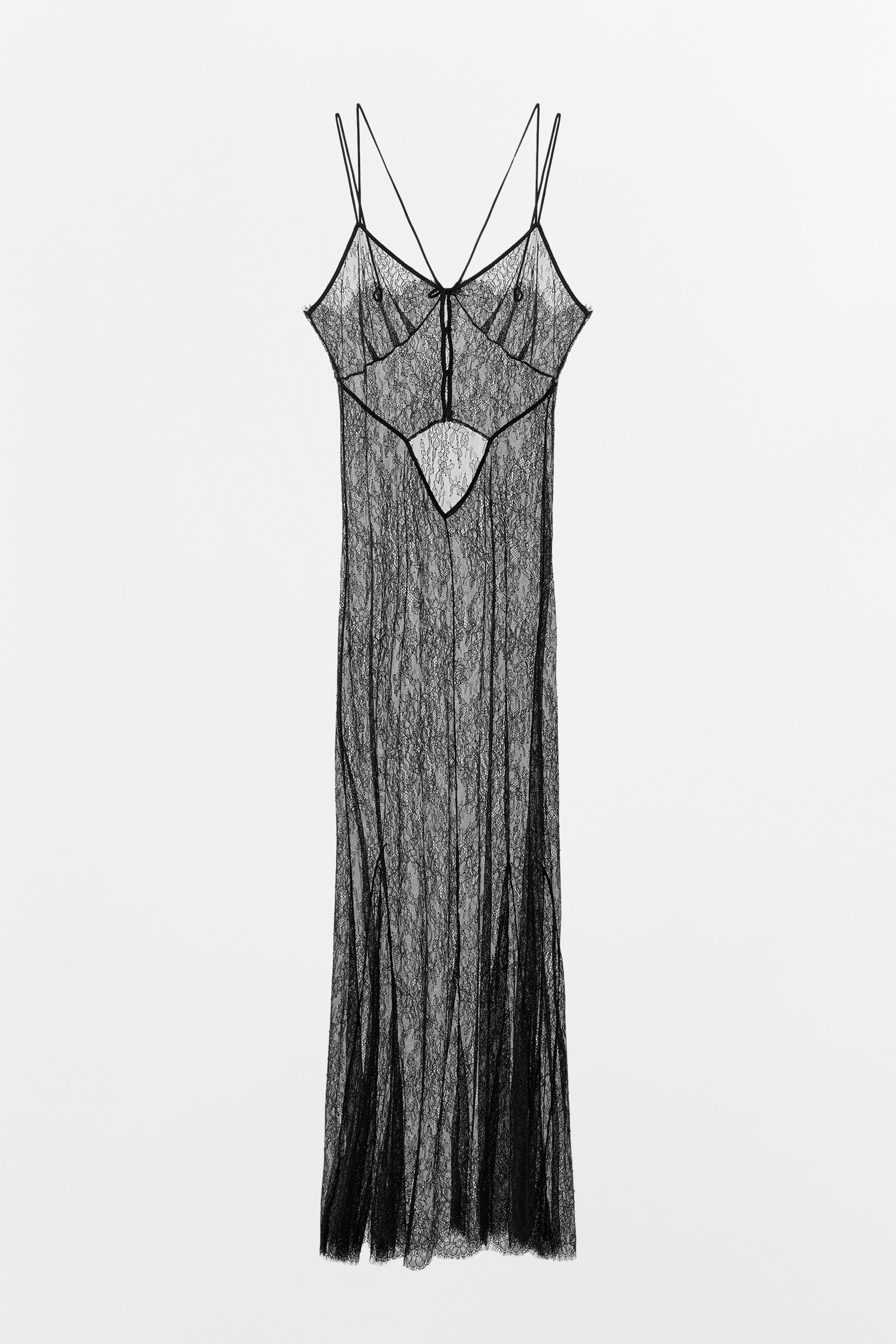 LONG LACE DRESS - Black | ZARA United States