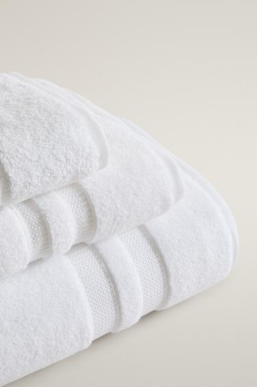 EXTRA SOFT DOUBLE-BORDER BATH TOWEL — White 2