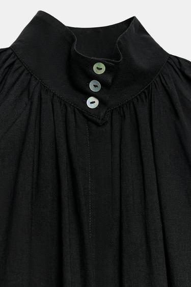 CHEMISE COL MONTANT ZW COLLECTION - Noir de Zara - Image 7