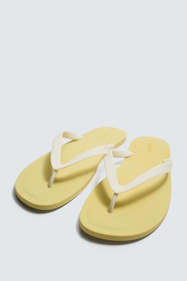SANDALES À BRIDES - Jaune de Zara - Image 2