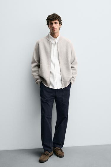 CASUAL LEATHER LOAFERS - Taupe Grey by Zara - Image 1