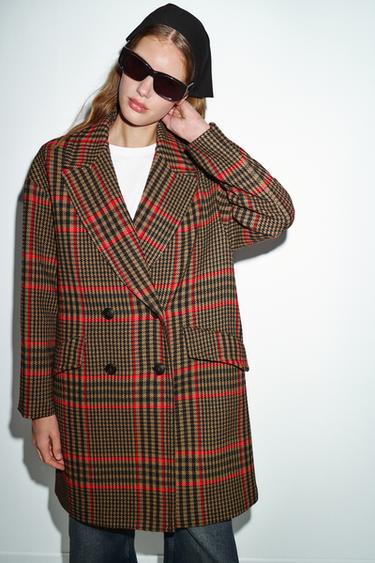 OVERSIZE CHECK COAT - Multicoloured by Zara - Image 5