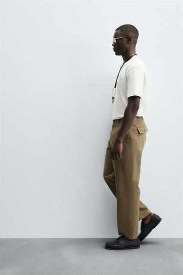 PANTALON REGULAR FIT POCHES - Marron de Zara - Image 5