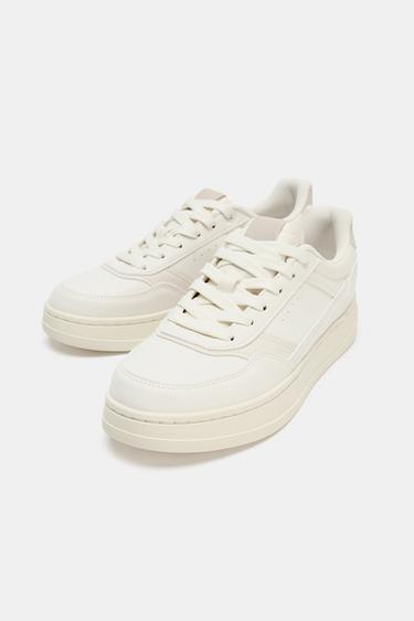 TENNIS AVEC CONTRASTE - Blanc écru de Zara - Image 3