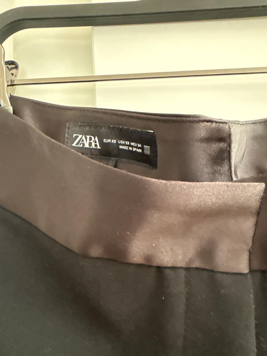 SATIN CONTRAST WAISTBAND TUXEDO TROUSERS - Image 2