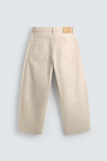 BALLOON FIT JEANS - Ecru by Zara - Image 7