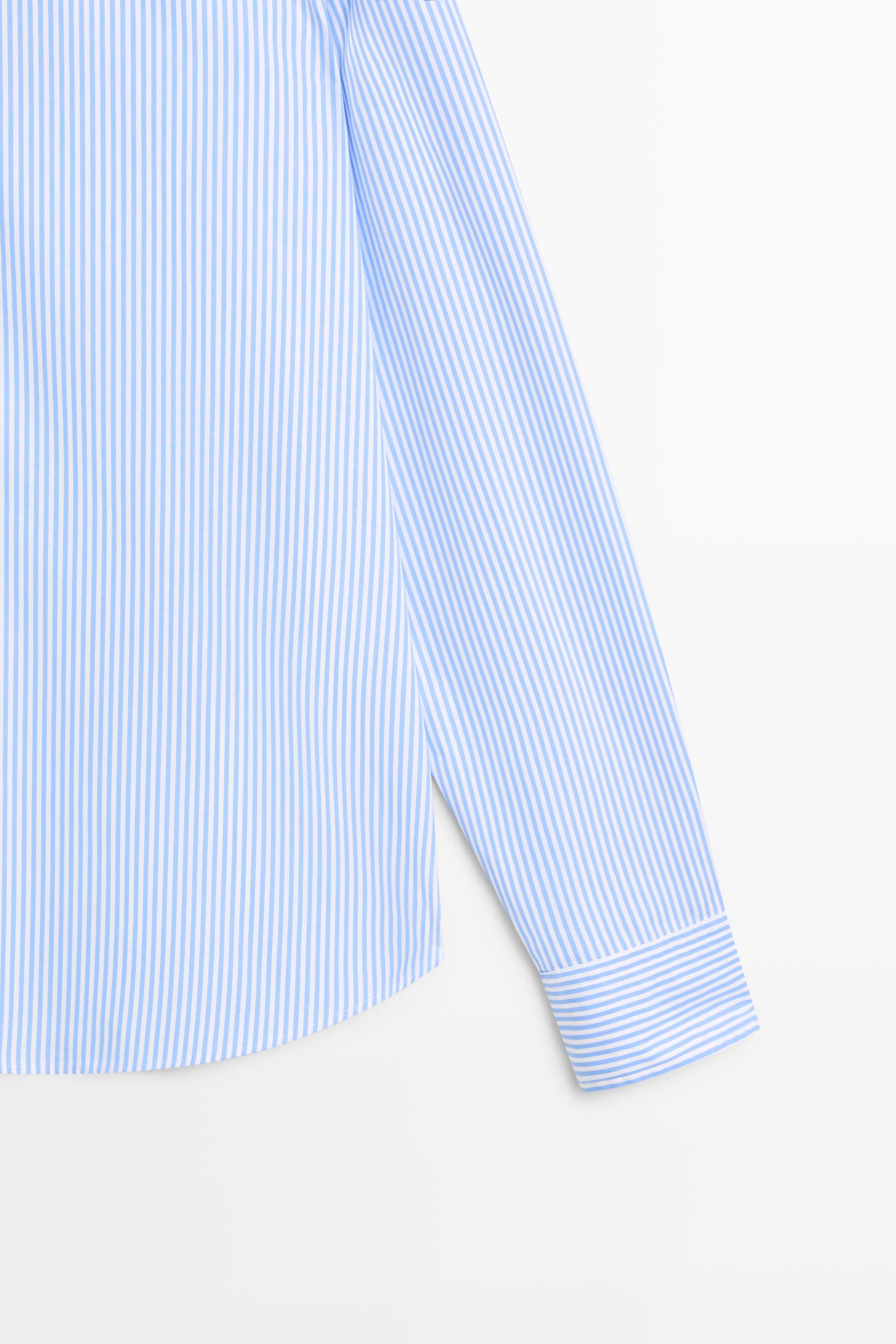 Chemise regular fit à rayures 100 % coton
