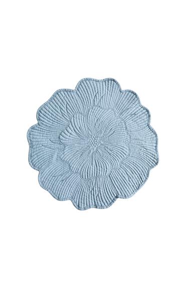 TOVAGLIETTA AMERICANA IMBOTTITA A FIORE - Blu di Zara
