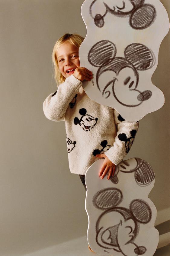 ミッキーマウス © DISNEY セーター - ライトエクリュ | ZARA Japan / 日本