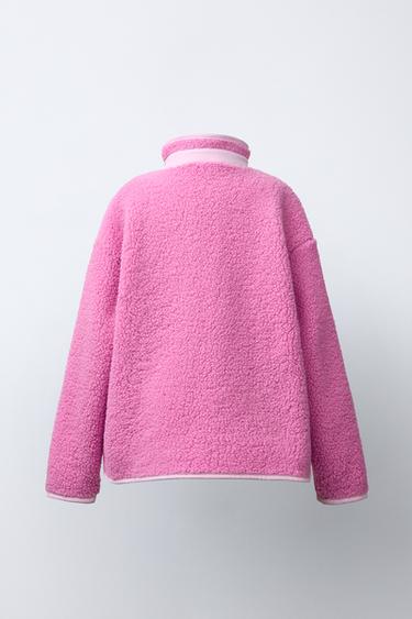 BLOUSON EFFET MOUTON SKI COLLECTION - Rose de Zara - Image 3