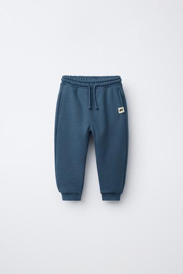 PANTALÓN JOGGER ETIQUETA - Azul de Zara