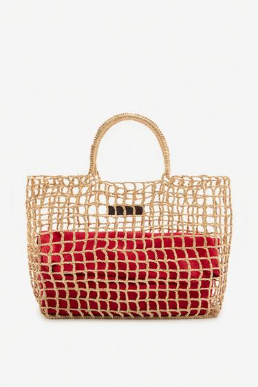 MAXI SHOPPER RAFIA LIMITED EDITION - Beige chiaro di Zara