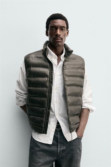 LET VEST, VANDAFVISENDE - Kaki fra Zara