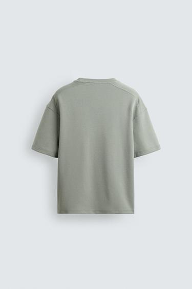SWEAT COUPE DÉCONTRACTÉE INTERLOCK - vert délavé de Zara - Image 7