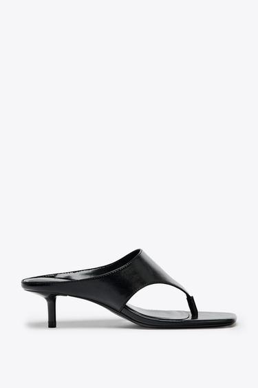 Zara HEELED SANDALS - Black