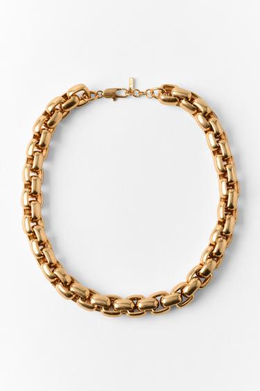 Zara CHAIN LINK NECKLACE - Golden