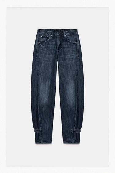 JEANS TRF BALLOON TRABILLA TIRO MEDIO - Índigo de Zara