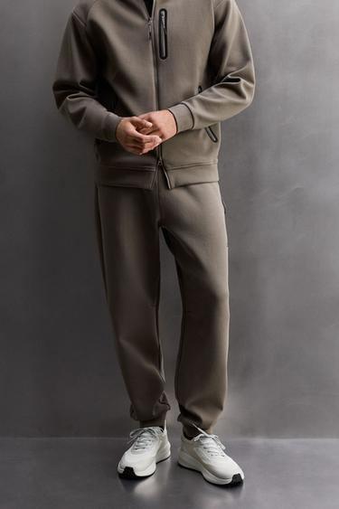 TECHNICAL TROUSERS WITH ZIPS - Sand by Zara