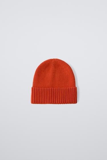 Zara KNIT HAT - Orange