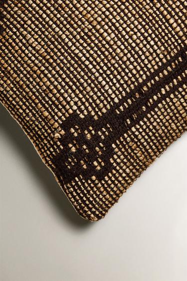 HOUSSE DE COUSSIN JUTE - Marron de Zara - Image 1