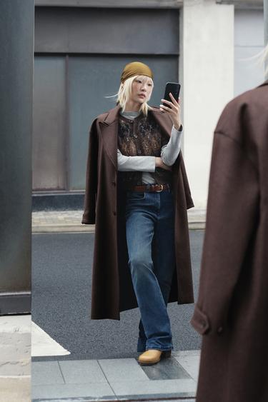 PARDESYME ME JAKË KOMBINE ME EFEKT LËKURE - Kafe nga Zara