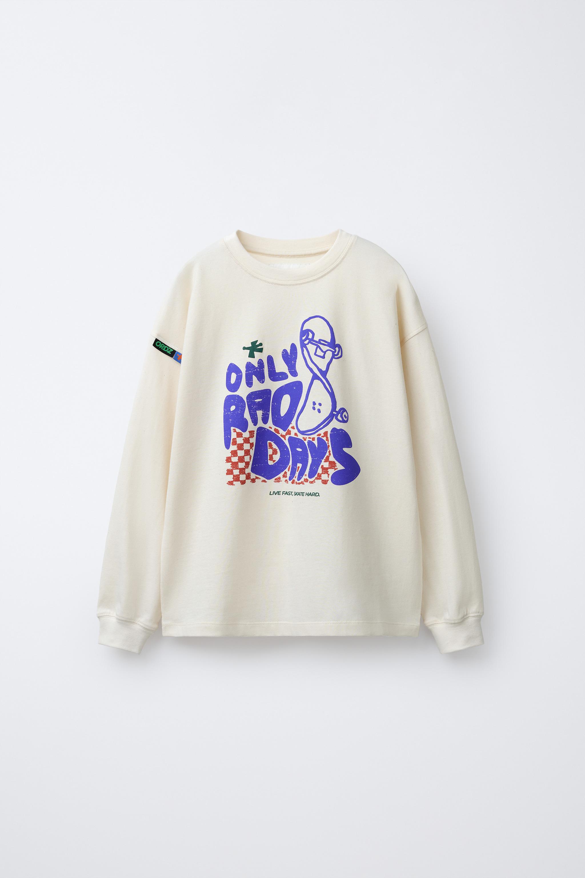 新品未使用Bluelea Jacquardskirt ECRU 36 PRINTED LABEL T-SHIRT - Ecru | ZARA United States