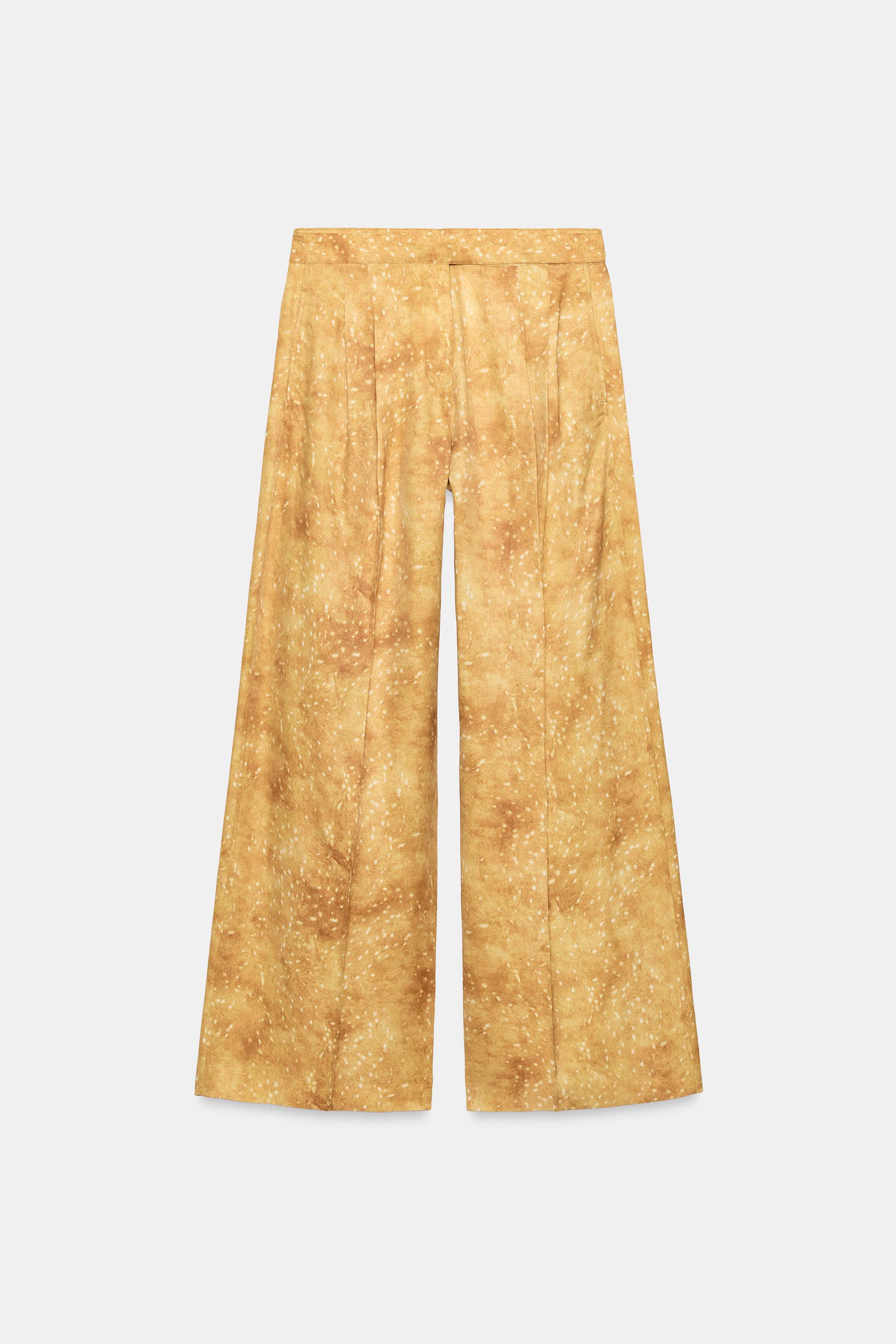 ZW COLLECTION PRINTED TROUSERS — Ochre