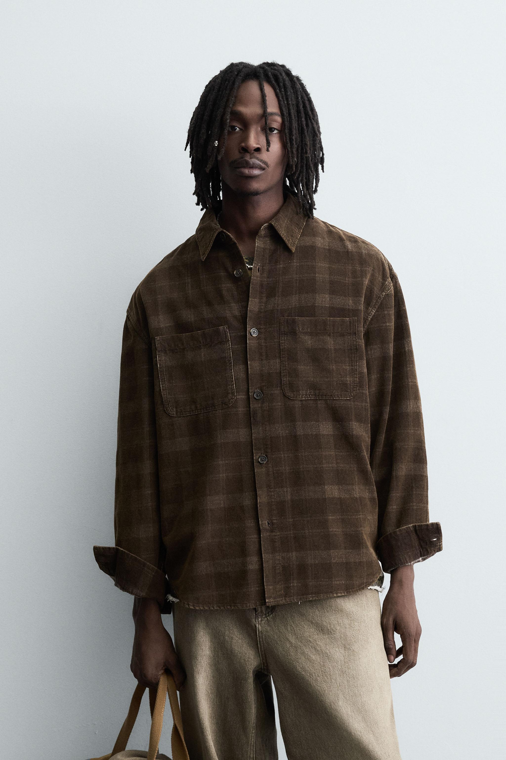 PLAID CORDUROY SHIRT
