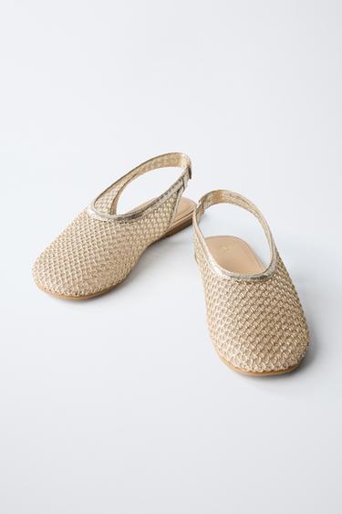 GOLD SLINGBACK BALLET FLATS - Gold by Zara - Image 2