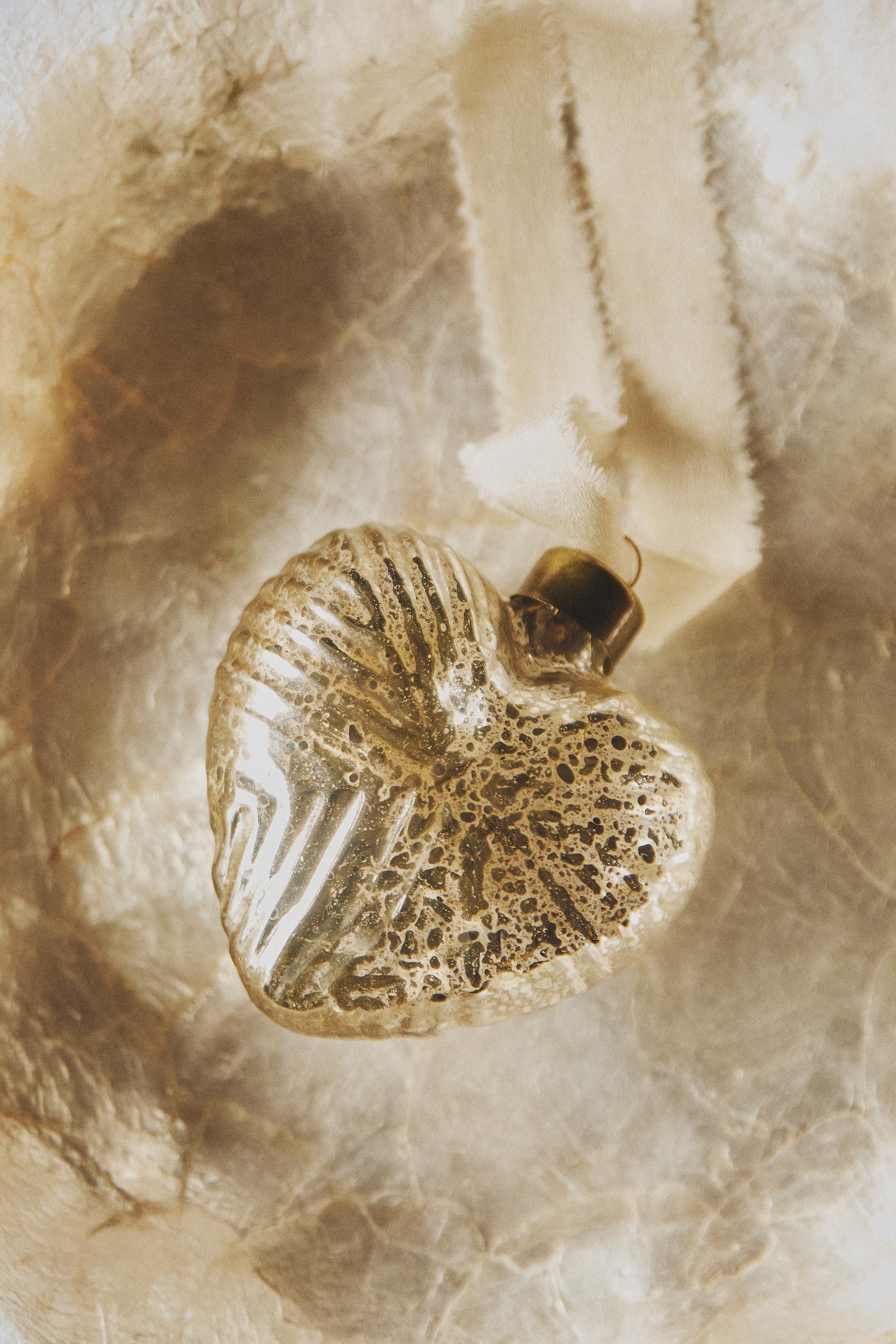 DÉCORATION SAPIN CŒUR MERCURISÉ NOËL