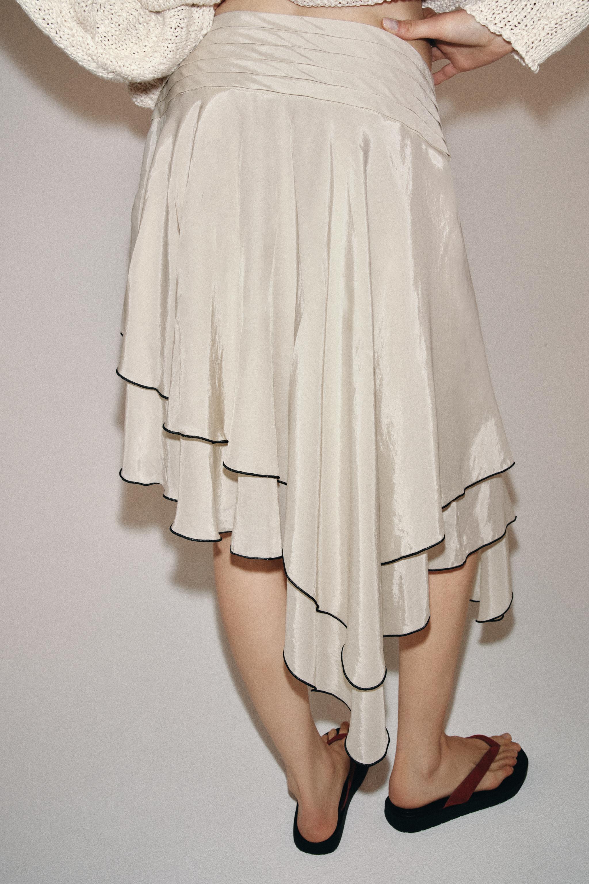 ASYMMETRIC RUFFLED SKIRT ZW COLLECTION