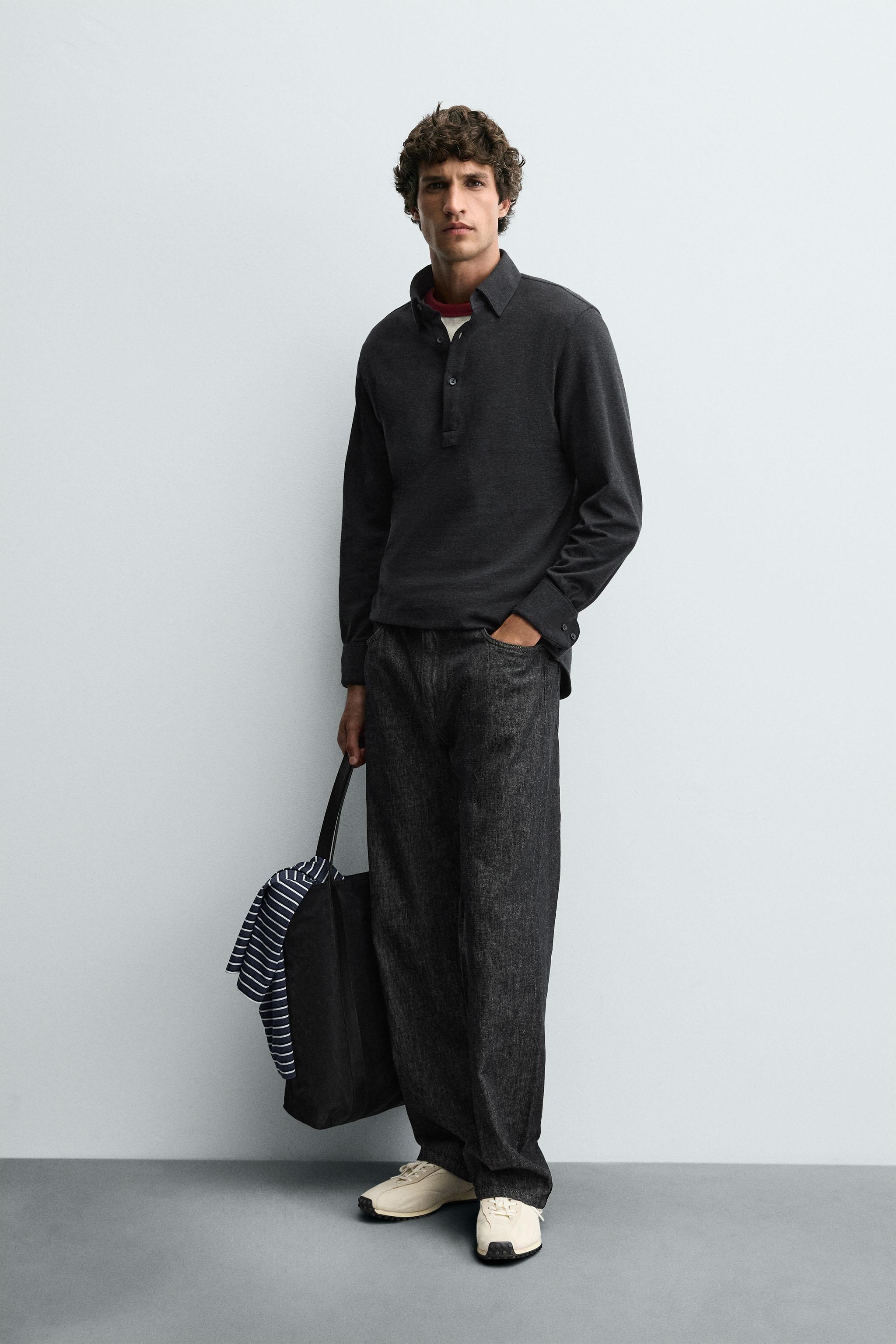 ネイビー コットン ポロシャツ 長袖 長袖ポロシャツ ネイビー 3L | 作業着・作業服・安全靴 通販