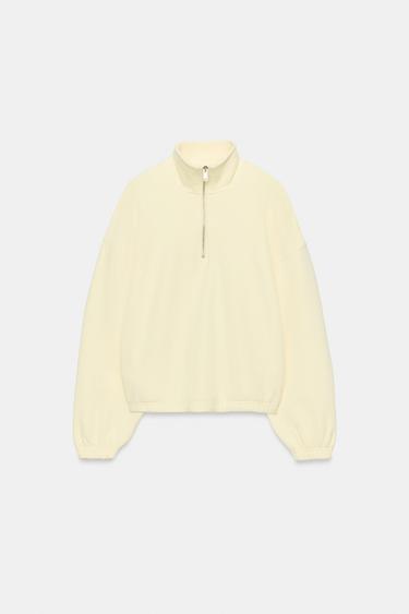 METAL ZIP SWEATSHIRT - Yellow by Zara - Image 0