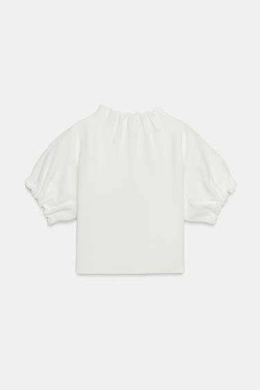 TOP EN MAILLE À FRONCES - Blanc de Zara - Image 7