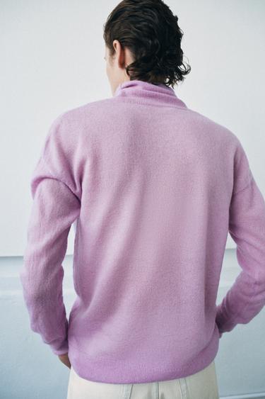 PULL AVEC LAINE COL MONTANT - Lilas de Zara - Image 1