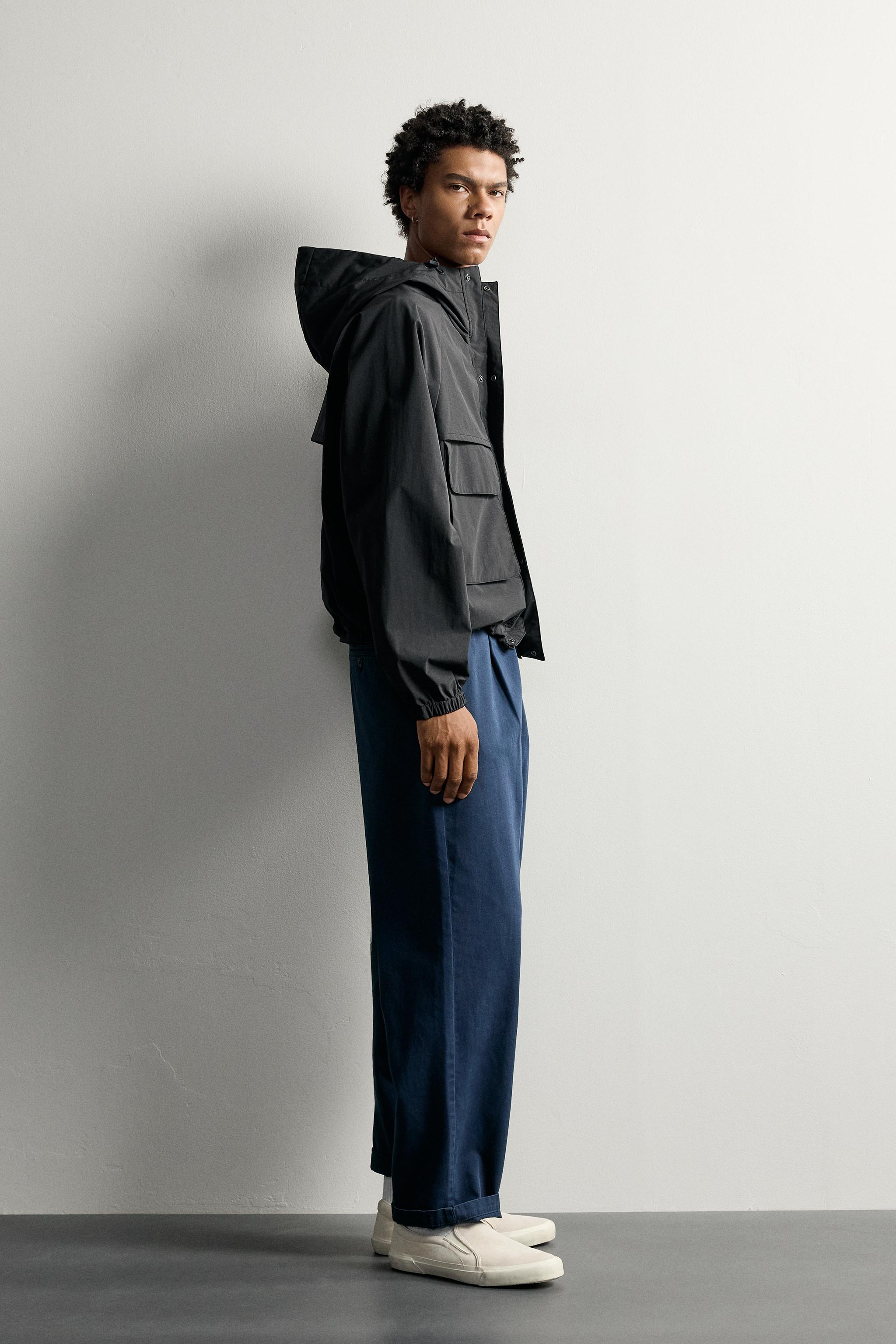 Мужские куртки Zara WATER-REPELLENT RELAXED FIT JACKET — фото 4