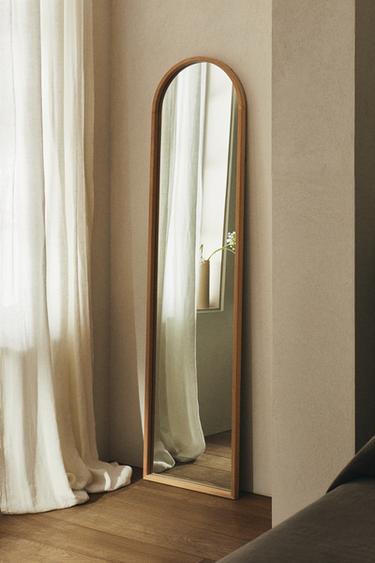 WOODEN FULL LENGTH MIRROR - Light beige by Zara - Image 5