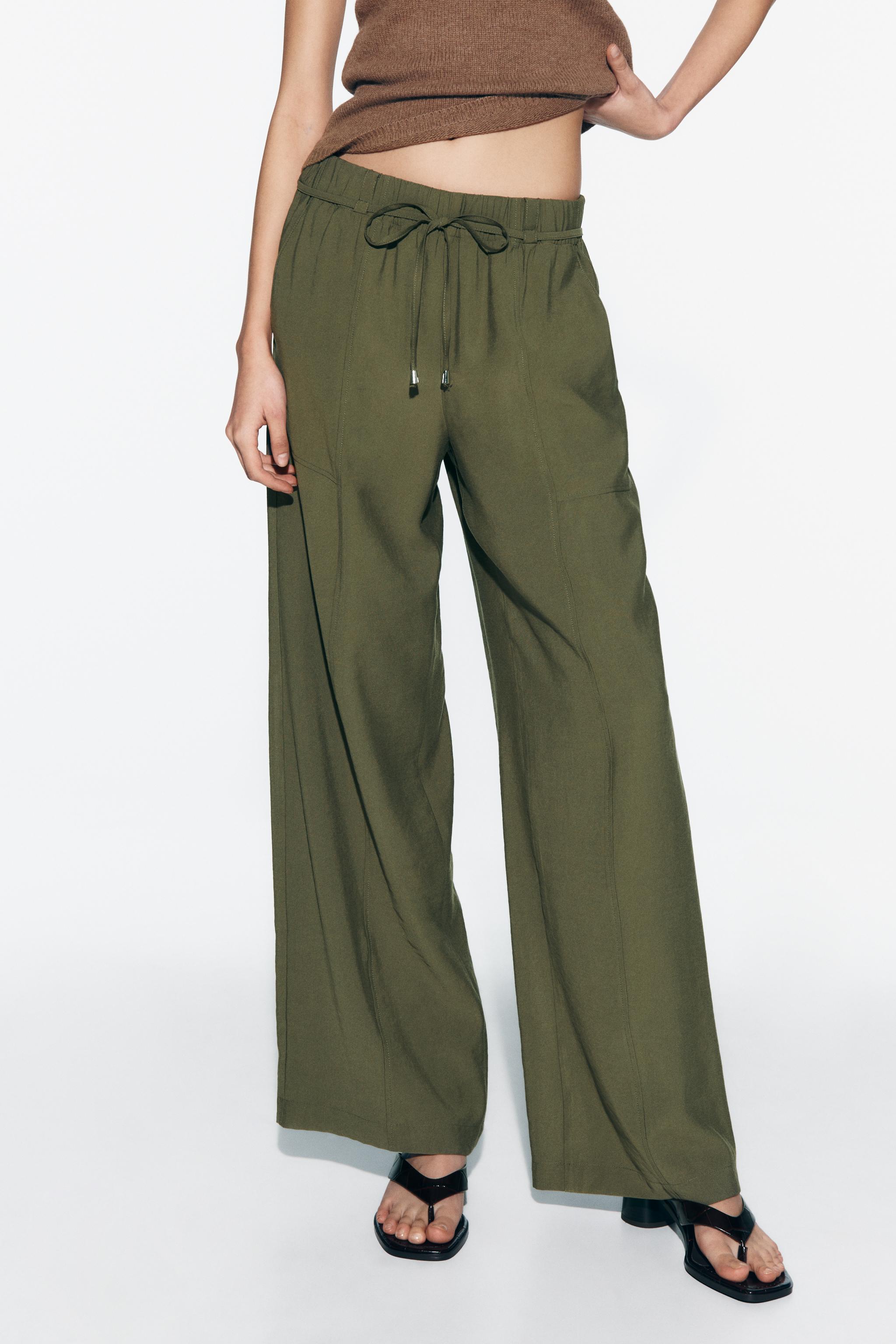 Chic Comfort Collection Women's Khaki Cotton Pull-on Pant with Elastic  Waist NWT 