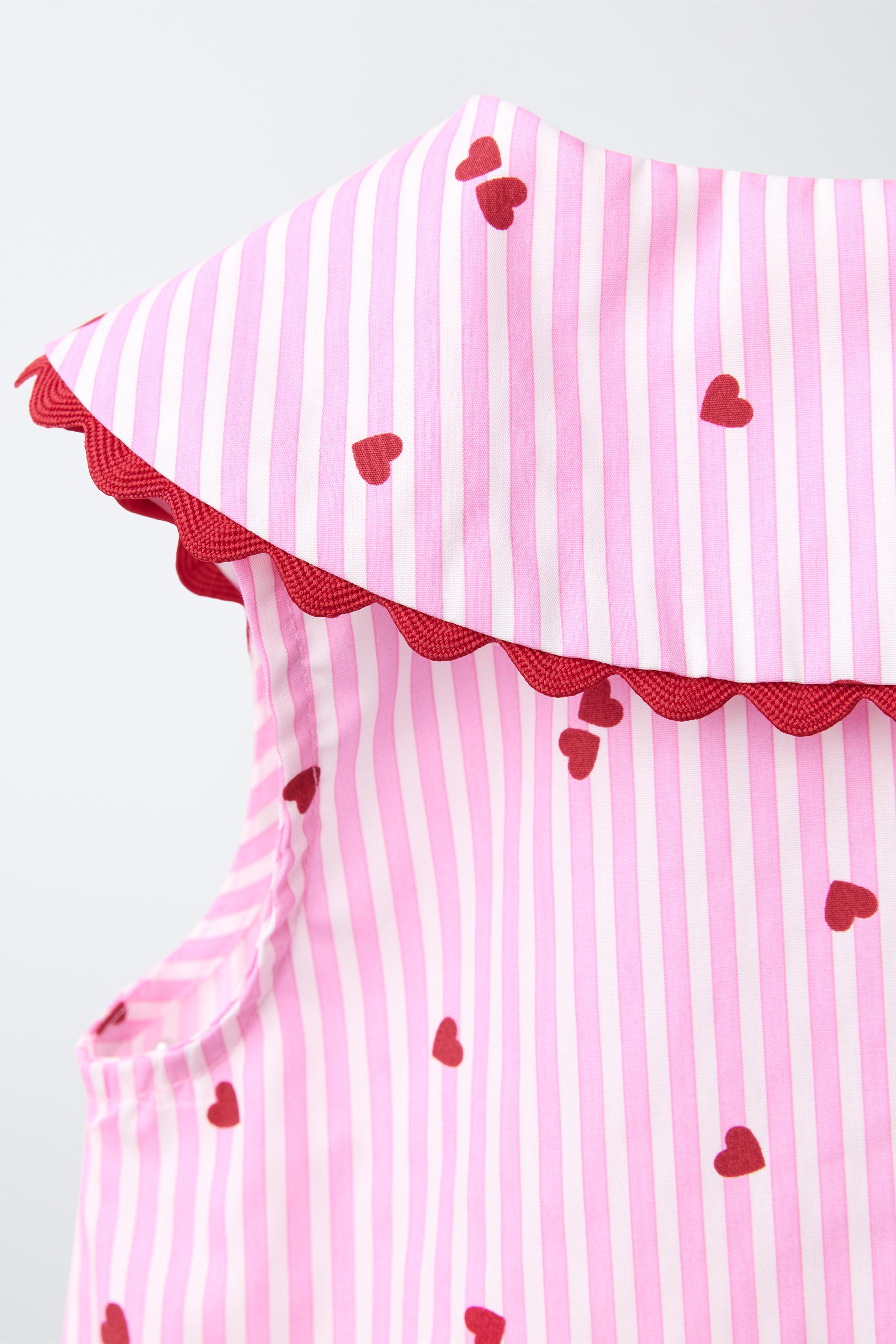 Zara STRIPED AND HEART SHIRT — фото 5