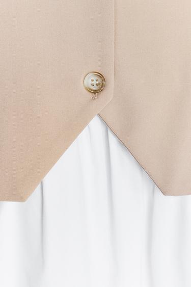 ROBE MIDI EN MATIÈRES VARIÉES - Blanc de Zara - Image 2