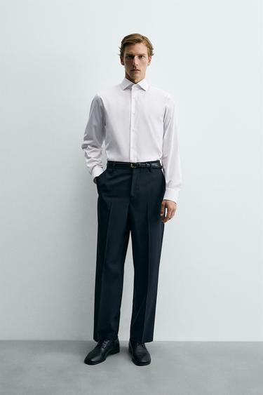 Zara PAMUČNA KOŠULJA REGULAR KROJA – Bela – Slika 0