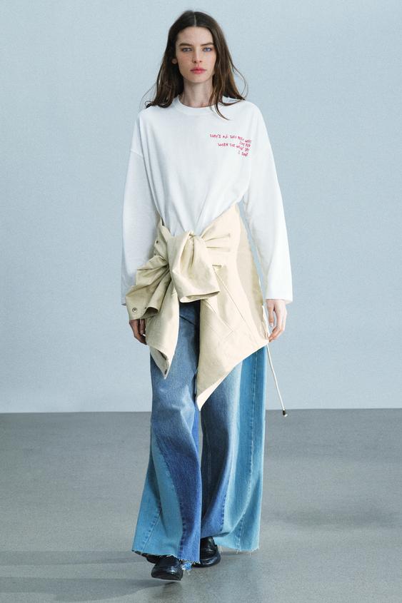 OVERSIZE TEXT T-SHIRT - White by Zara - Image 0