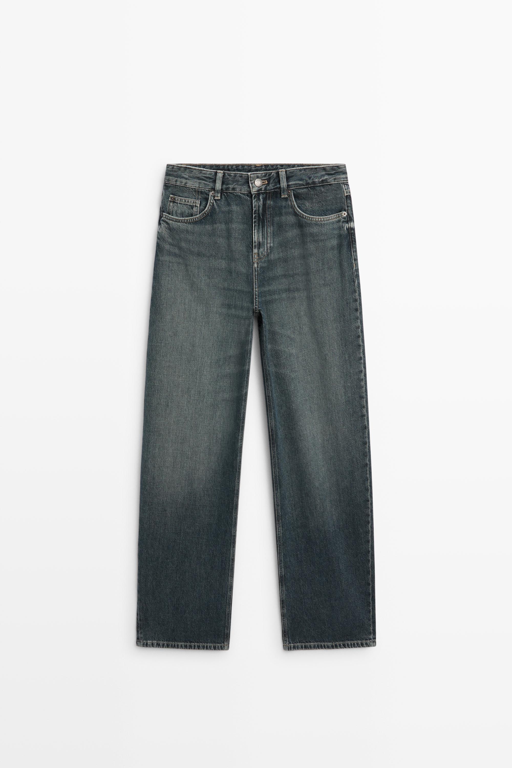 High-waist relaxed barrel fit jeans