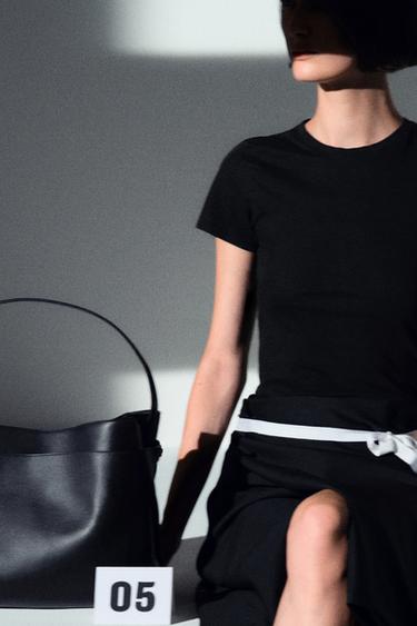 BOLSA PIEL TOTE LIMITED EDITION - Negro de Zara