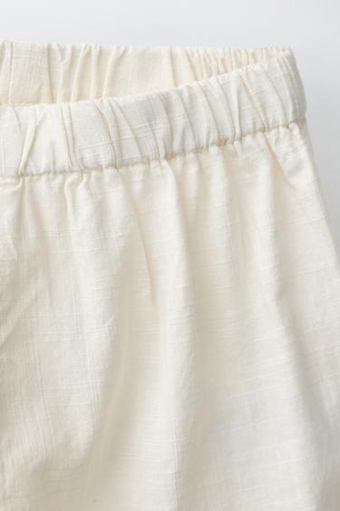 PANTALON À POCHES BRODÉES - Écru / Chiné de Zara - Image 2