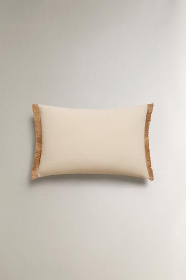 FRINGED CUSHION COVER - Ecru by Zara - Image 0