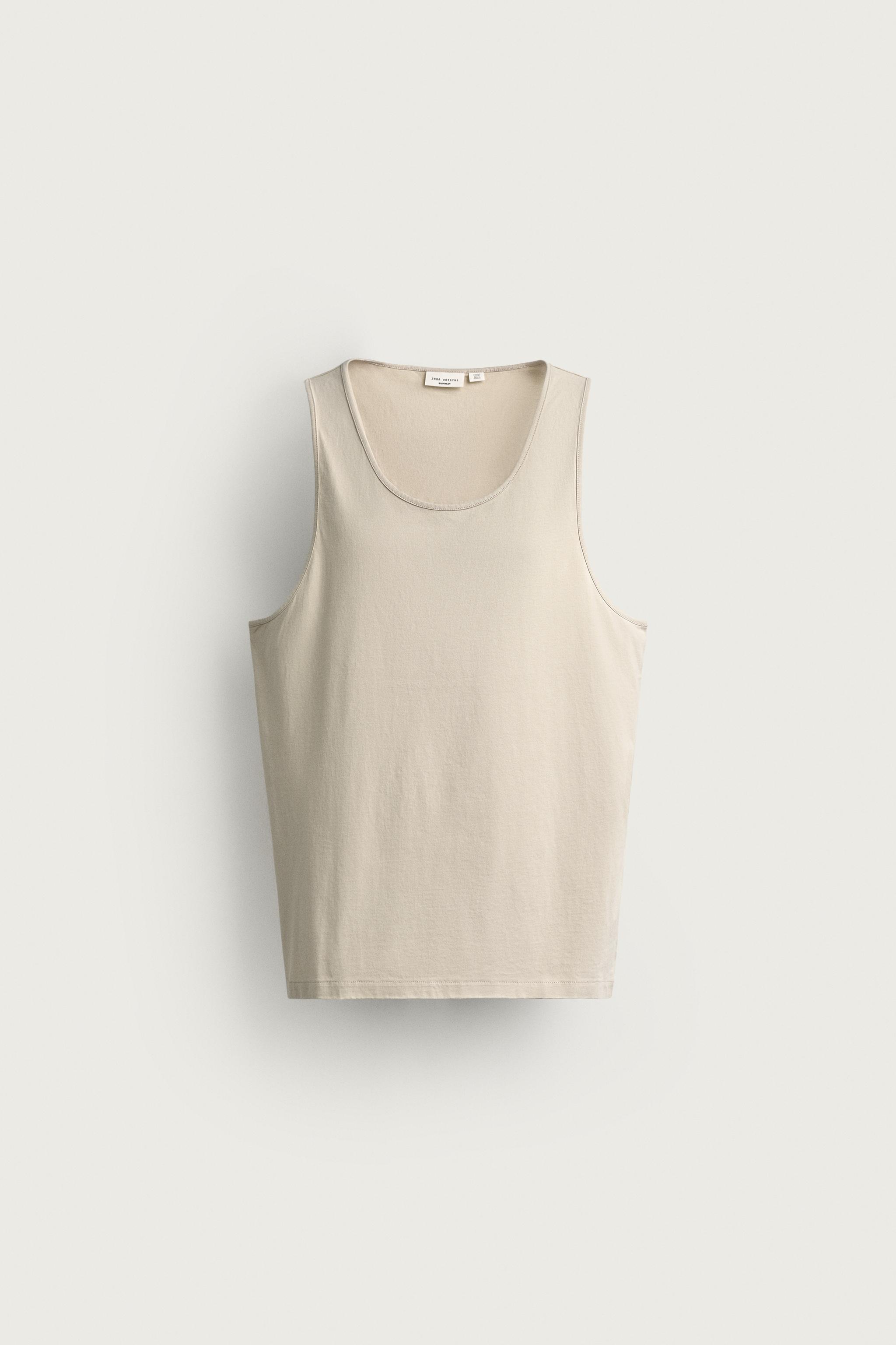 Мужские топы Zara MEDIUM WEIGHT REGULAR FIT TANK TOP — фото 7