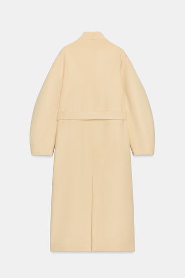 MANTEAU OVERSIZE MÉLANGE LAINE ZW COLLECTION - Vanille de Zara - Image 7